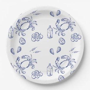 Sea Food Minimalism Paper Plate