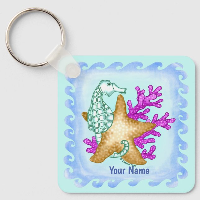 Sea Friends Seahorse  Key Ring (Front)