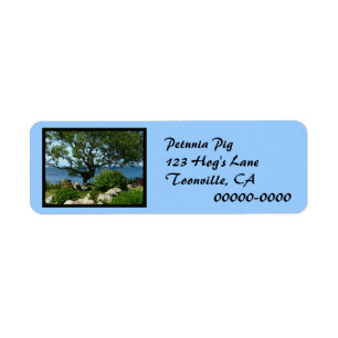 Sea Garden Tree Return Address Label