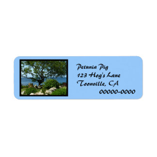 Sea Garden Tree Return Address Label