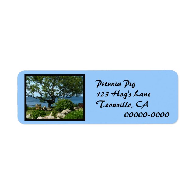 Sea Garden Tree Return Address Label (Front)