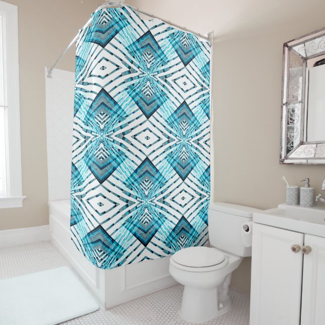 Sea Geometrics....... Shower Curtain (In Situ)