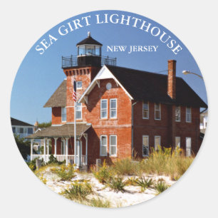 Sea Girt Lighthouse, New Jersey Round Stickers