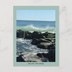 Sea Girt Ocean Rocks Postcard