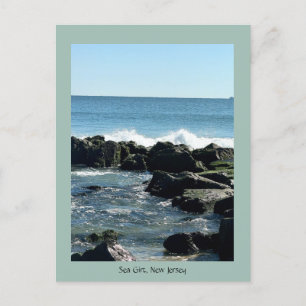 Sea Girt Ocean Rocks Postcard