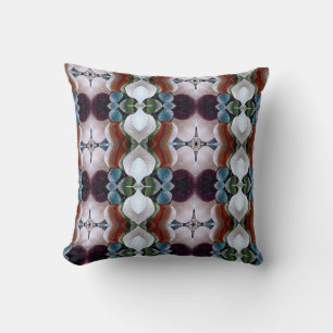Sea glass abstract of many colours cushion