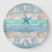 Sea Glass and Beach Wood Nautical - Blue Teal