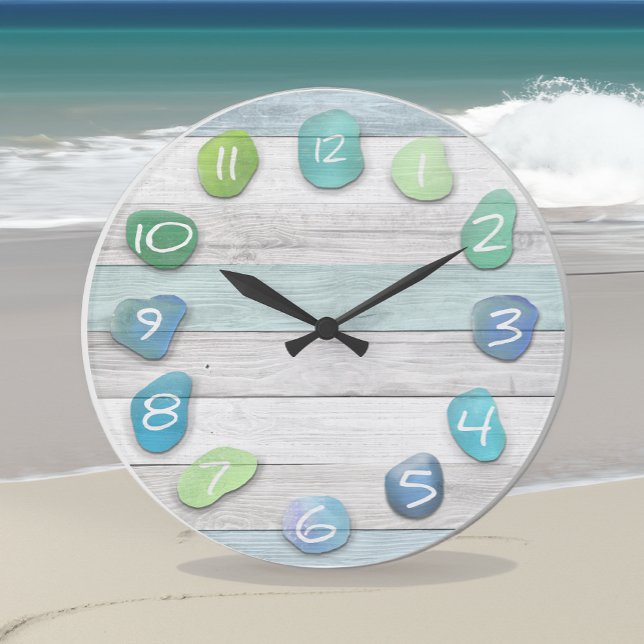 Sea Glass Beach Driftwood Large Clock (Creator Uploaded)