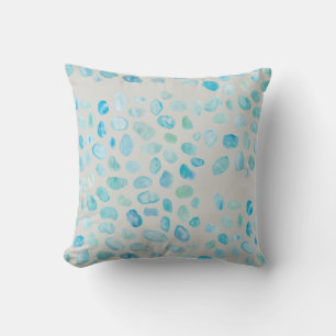 Sea Glass Beach Throw Pillow