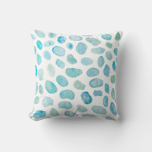 Sea Glass Beach Throw Pillow