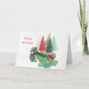Sea glass Christmas Card
