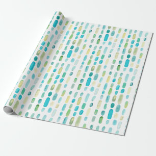 Sea Glass Christmas Gems Wrapping Paper