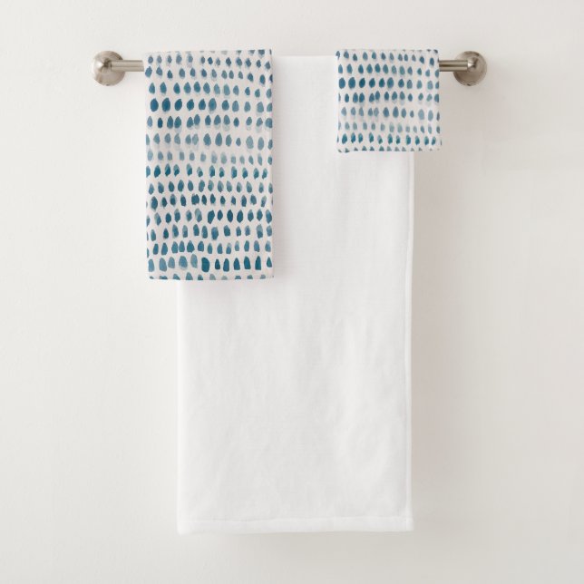 Sea Glass Coastal Boho Bath Towel Set (Insitu)