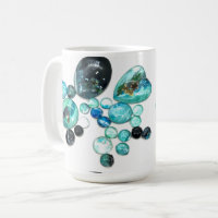 Sea glass colours flowers and bling