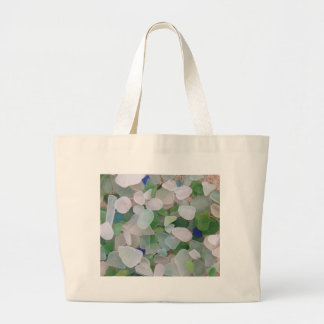 Sea glass from the ocean large tote bag