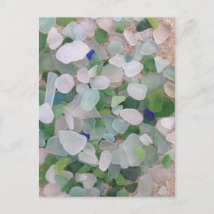Sea glass from the ocean postcard