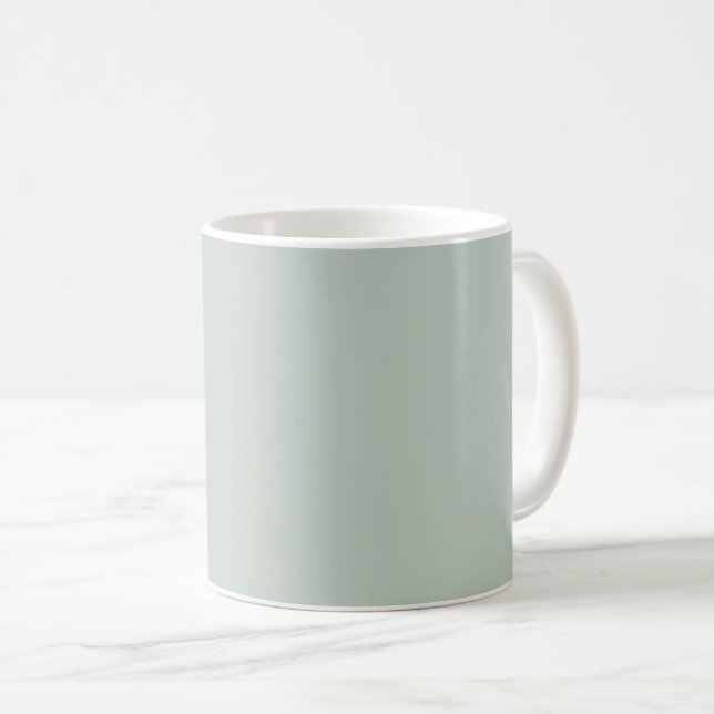Sea Glass Green Solid Colour Coffee Mug (Front Right)
