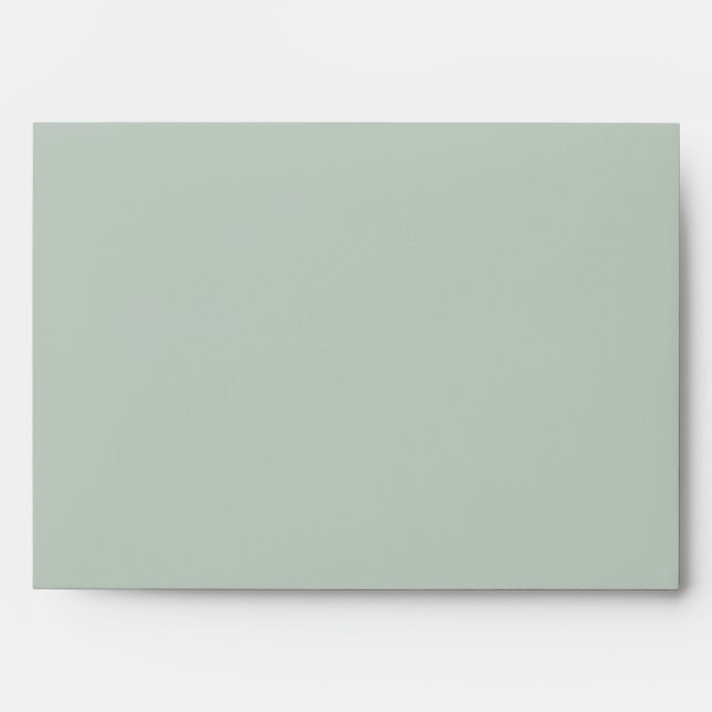 Sea Glass Green Solid Colour Envelope (Front)
