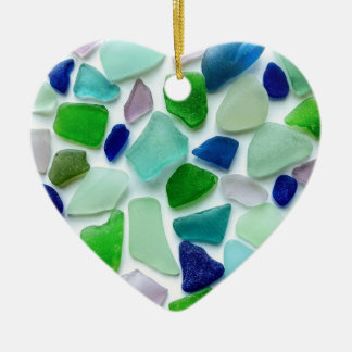 Sea Glass Heart Mother's Day Ornament