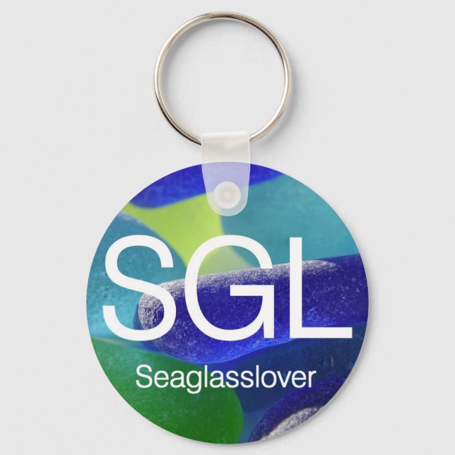 Sea Glass Lover Keychain (Front)