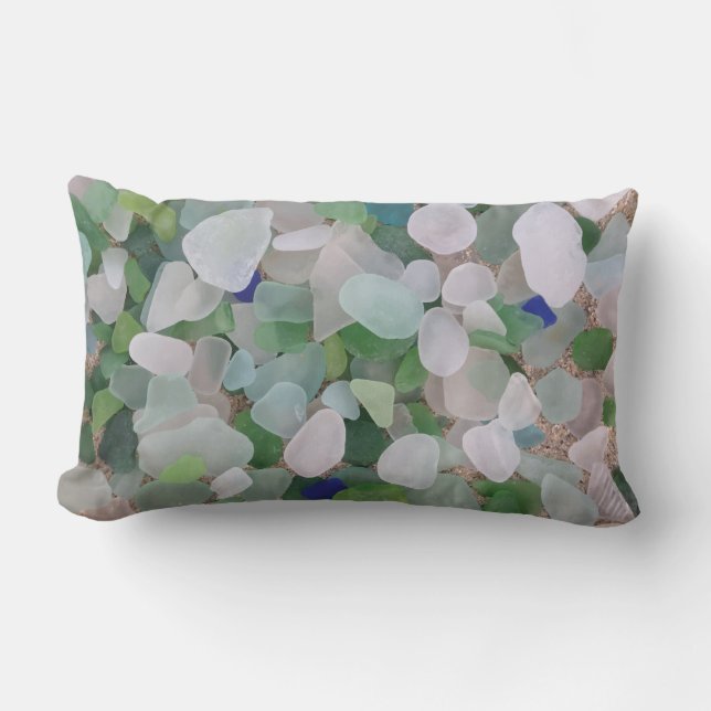 Sea glass lumbar pillow (Front)