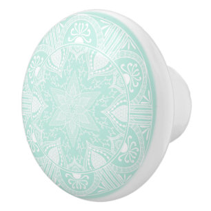 Sea Glass Mandala Ceramic Knob
