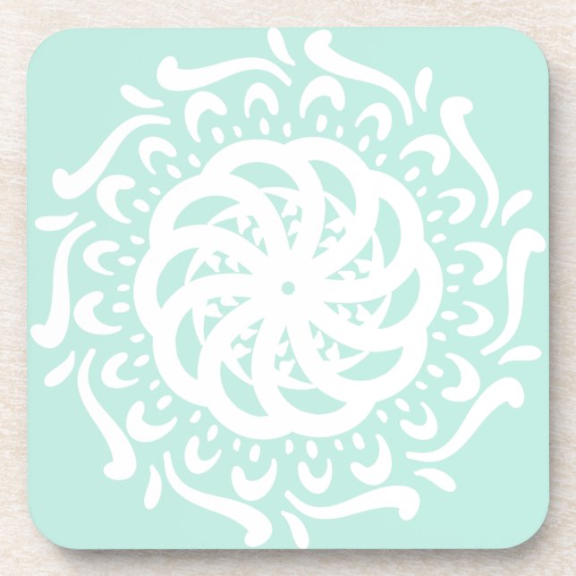 Sea Glass Mandala Coaster (Front)