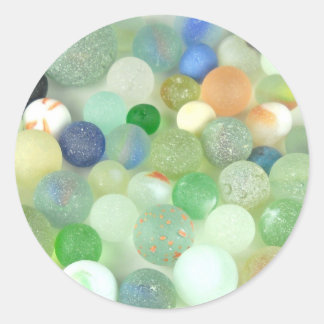 Sea Glass Marbles Classic Round Sticker