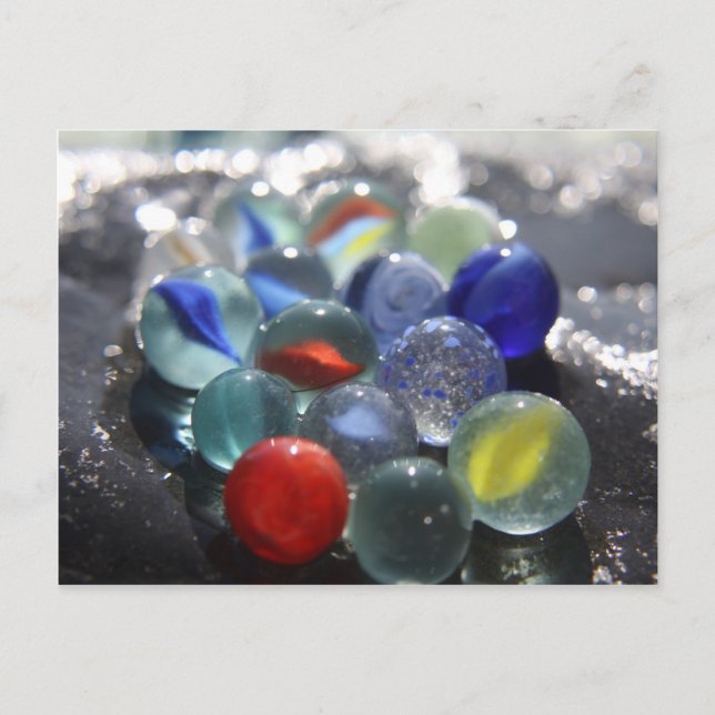 Sea Glass Marbles Postcard (Front)