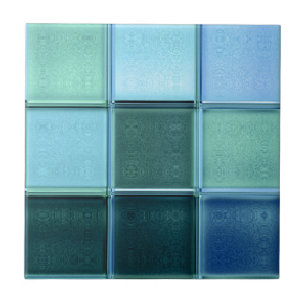 Sea Glass Mosaic ceramic tile ~ trivet or gift box