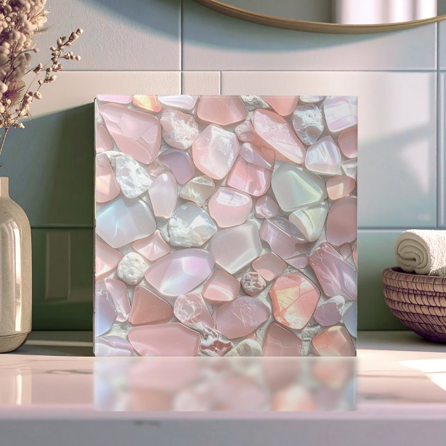 Sea Glass Mosaic Pink ID1183 Ceramic Tile (Creator Uploaded)
