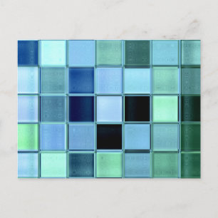 Sea Glass Mosaic Postcard ~ custom unique design