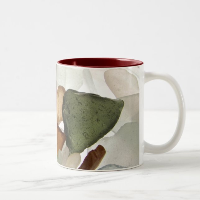 Sea Glass or Beach Glass Coffee or Tea Mug (Right)