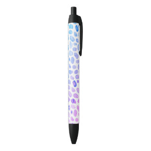 Sea Glass Pattern Blue Black Ink Pen