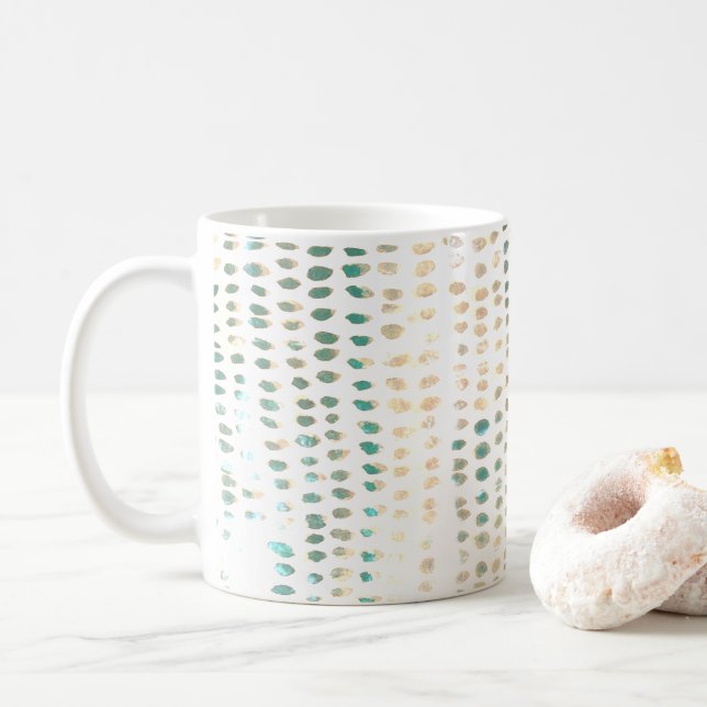 Sea Glass Pebble Painting Beach Ocean Mug (With Donut)