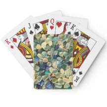 Sea Glass Pebbles Playing Cards