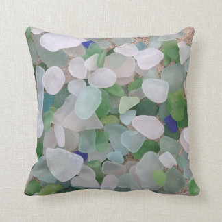 Sea glass pillow