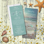 Sea Glass Seahorse Beach Wedding Program<br><div class="desc">This one-of-a kind wedding program is perfect for beach theme weddings! Printed on luxurious paper, decorated with delicate sea glass, seahorse detailing and elegant typography; this program will add a touch of beautiful seaside charm to your beach wedding. Featuring a unique design that captures the essence of the ocean, this...</div>