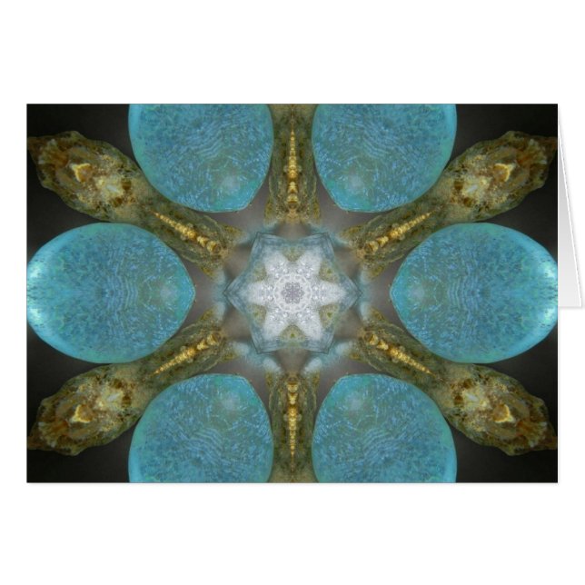 Sea Glass Spa Mandala Card (Front Horizontal)