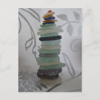 Sea glass Stack Postcard