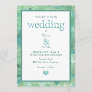 Sea Glass Wedding Invitation
