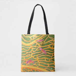 Sea Goldies on Green All-Over-Print  Tote Bag