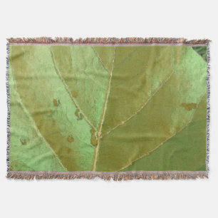 Sea Grape Leaf Closeup Throw Blanket