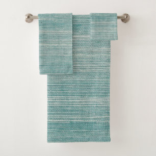 Sea Grass Turquoise Pattern Beach Bath Towel Set