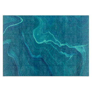 Sea Green Agate Marble Abstraction   Cutting Board