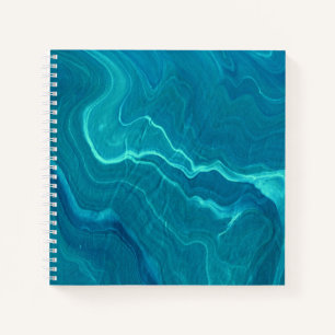 Sea Green Agate Marble Abstraction  Notebook