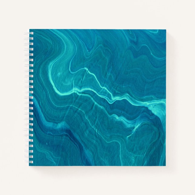 Sea Green Agate Marble Abstraction  Notebook (Front)