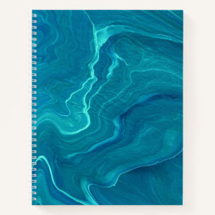 Sea Green Agate Marble Abstraction Notebook