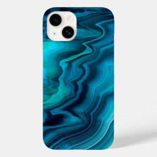 Sea Green Agate Texture Case-Mate iPhone 14 Case
