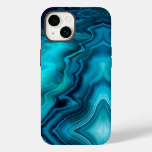 Sea Green Agate Texture iPhone 14 Case
